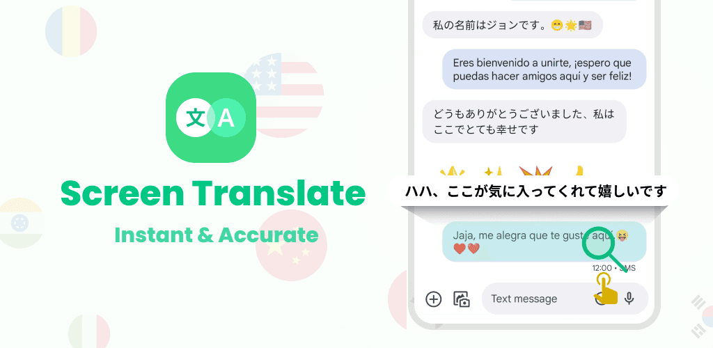 Instant Translate overlay translating multiple apps on Android